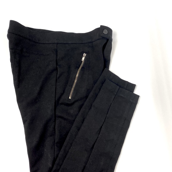 J.Crew Pixie Ankle Ponte Pant Women’s Slim Black Knit Zip Pockets Size2R B3985 - Picture 5 of 9